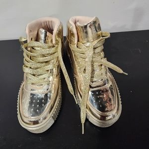 Cape Robbin Gold Fashion Sneakers
